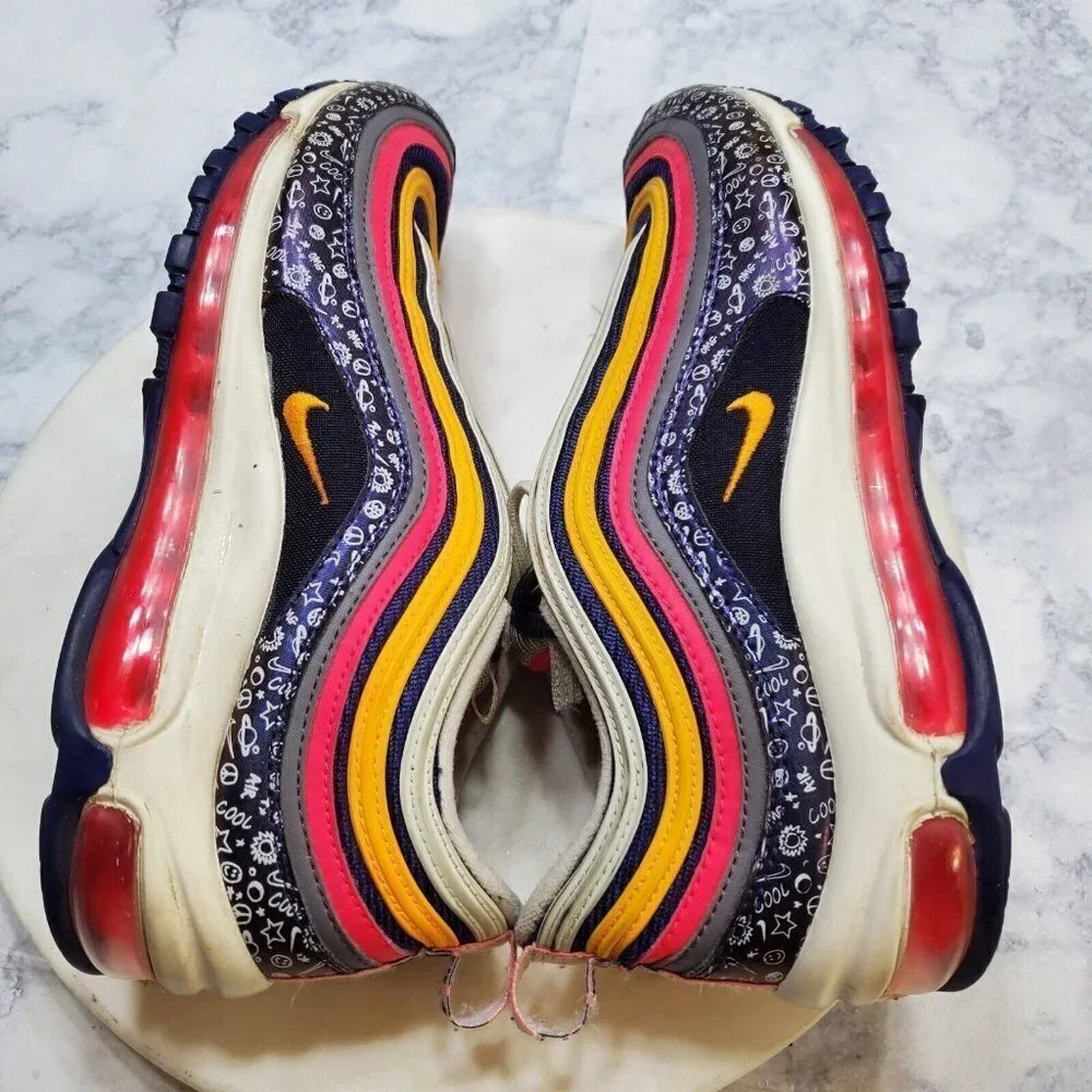 NIKE‎ Air Max 97 GS Sneakers 7Y Orange Pink Purple CI9929-500 School Sporty 2018
